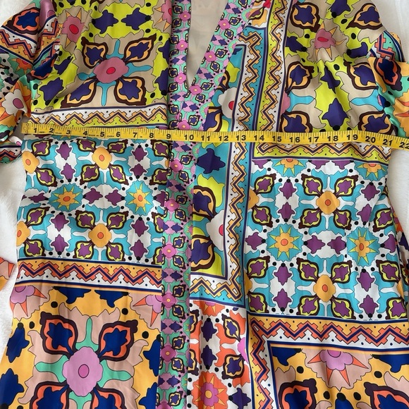 Zara Women's Kimono Robe Style Floral Print Midi Open Front With Tie Size M NWT - Picture 13 of 15